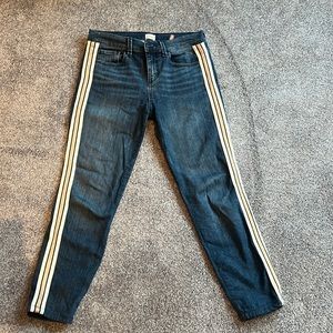 Sneak Peek Cropped Jeans with ribbon down the side